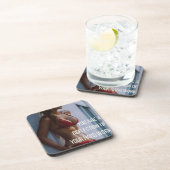 女性のフィットネス感動的言葉 – 懸命作品 コースター (右側)