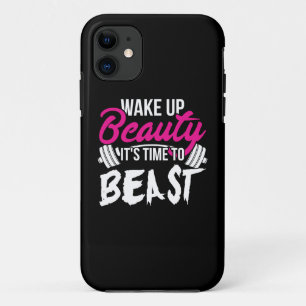女性のフィットネス – ウェイクアップ美しい、ビーストへの時間 iPhone 11 ケース