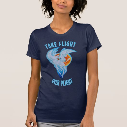 女性のフライトTシャツ Tシャツ (正面)