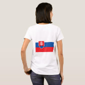 女性のフリースジップジョガーとスロバキアの国旗 Tシャツ (裏面フル)