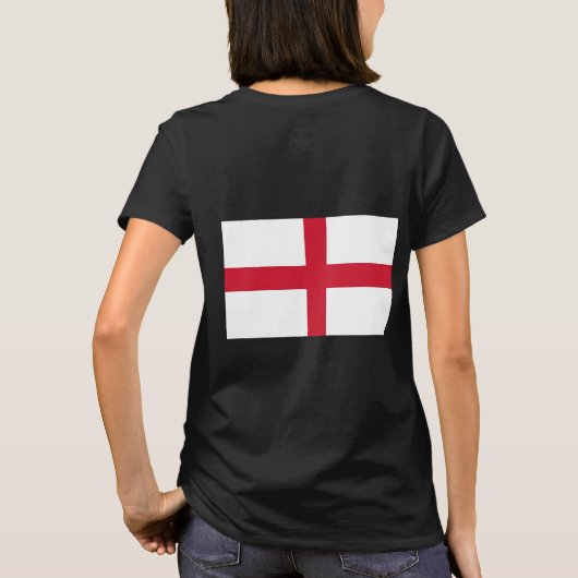 女性のフリースジョガーとイギリス国旗 Tシャツ (裏面)