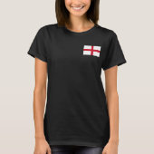 女性のフリースジョガーとイギリス国旗 Tシャツ (正面)
