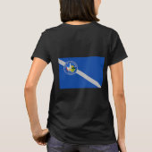 女性のフリースラスベガスの旗とジップジョガー Tシャツ (裏面)