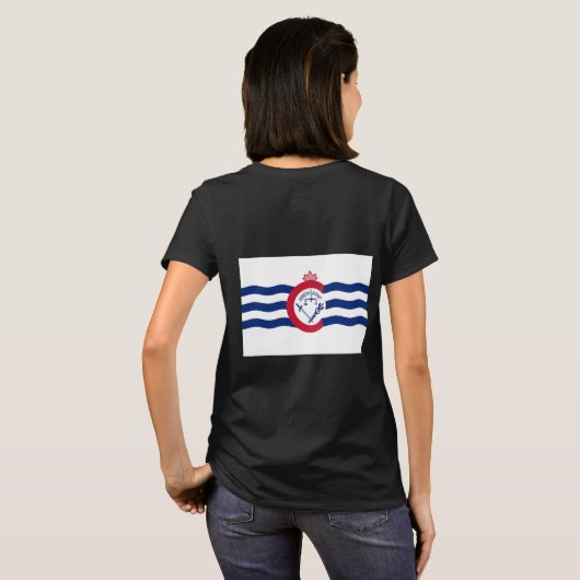 女性のフリースZip Joggerシンシナティ州旗 Tシャツ (裏面フル)