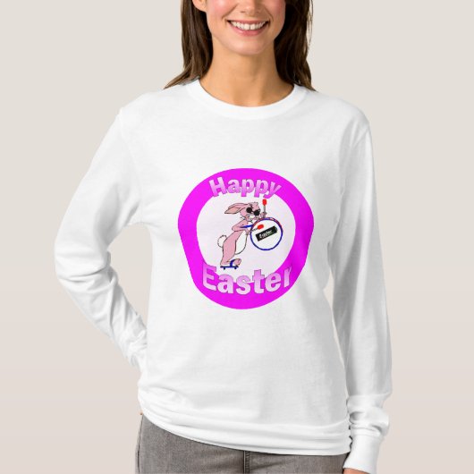 女性のフード付きイースターシャツ Tシャツ (正面)