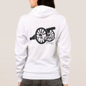 女性のフード付きスウェットシャツ パーカ (裏面)