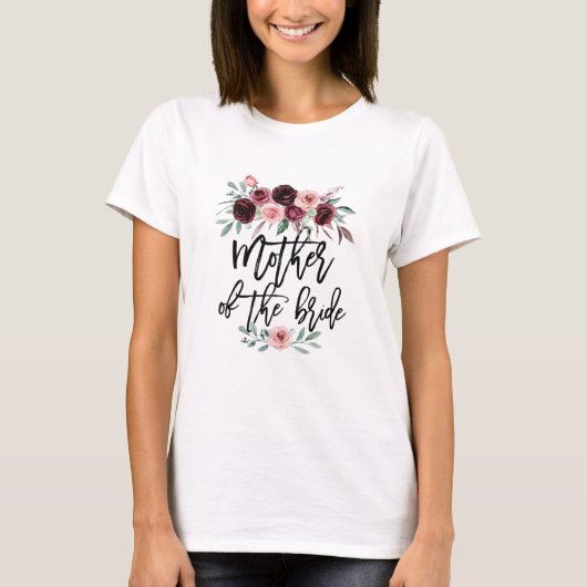 女性のブライダルシャワー結婚の贈り物のためにママMo Tシャツ (正面)