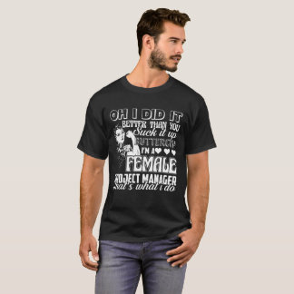 女性のプロジェクトマネージャーのワイシャツ Tシャツ