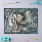 女性のプロフィールの切り離しの彫刻 薄葉紙 (クラフト)