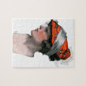 女性のプロフィール ジグソーパズル (横)