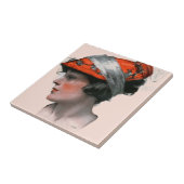 女性のプロフィール タイル (側面)