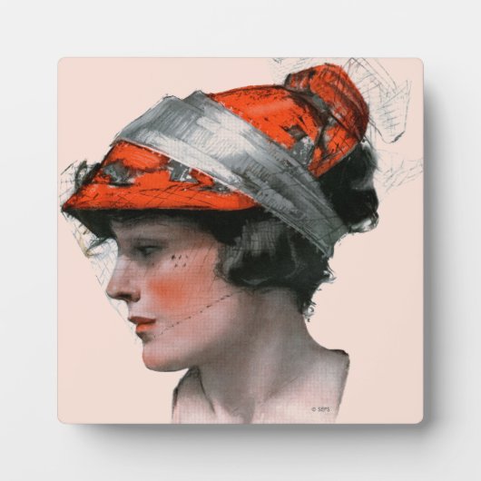 女性のプロフィール フォトプラーク (正面)