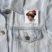 女性のプロフィール 缶バッジ (インサイチュ)