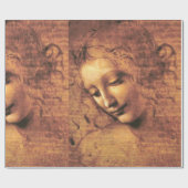 女性のヘッドラスカピグリアタレオナルドダヴィンチ ラッピングペーパー (フラット)