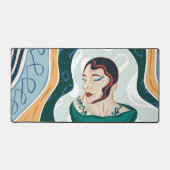 女性のヘビ – スネークヘッドレディ デスクマット (正面)