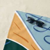 女性のヘビ – スネークヘッドレディ ビーチタオル (インサイチュ)