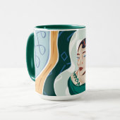 女性のヘビ – スネークヘッドレディ マグカップ (正面左)