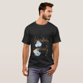 女性のベビーベアベビーシャワーテーマおばあちゃん真珠 Tシャツ (正面フル)