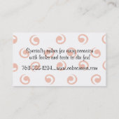 女性のペーストリー作りの職人のサービングはケーキの名刺を曇らしました 名刺 (裏面)