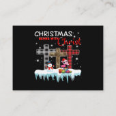 女性のホーンカスフラミンクスおもしろいのハロウィーンへの贈り物 エンクロージャーカード (裏面)