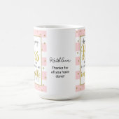 女性のボス離れマグの退職金 コーヒーマグカップ (中央)