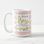 女性のボス離れマグの退職金 コーヒーマグカップ (左)