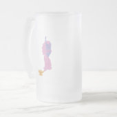 女性のボトル フロストグラスビールジョッキ (正面左)