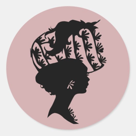 女性のボンネット9赤面ピンクAH2010 ラウンドシール (正面)