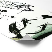 女性のポスター、サイドプロファイル ポスター (角)