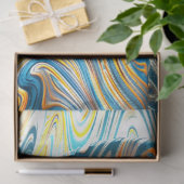 女性のポートレートが溶けた大理石効果のデコページ 薄葉紙 (ギフト)