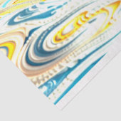 女性のポートレートが溶けた大理石効果のデコページ 薄葉紙 (詳細)