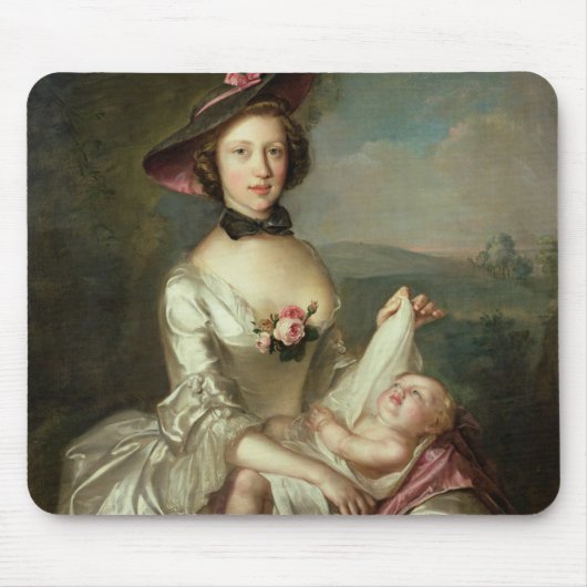 女性のポートレートは、エリザベスの妻のであると言いました マウスパッド (正面)