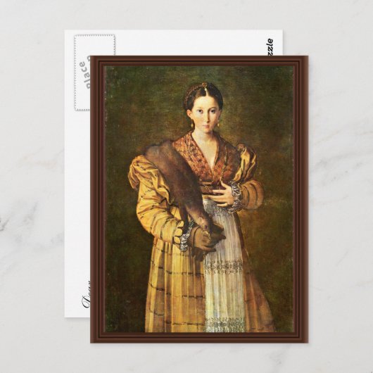 女性のポートレートは"Laff €™ Antea" ""パルミグによって呼ばれる ポストカード (正面/裏面)