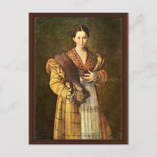 女性のポートレートは"Laff €™ Antea" ""パルミグによって呼ばれる ポストカード (正面)