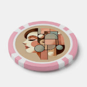 女性のポートレートを持つ製品 ポーカーチップ (シングル)