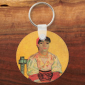 女性のポートレートイタリアンバイビンセント・ヴァン・ゴッホ キーホルダー (正面)