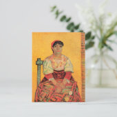 女性のポートレートイタリアンバイビンセント・ヴァン・ゴッホ ポストカード (スタンド正面)