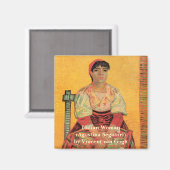 女性のポートレートイタリアンバイビンセント・ヴァン・ゴッホ マグネット (正面/裏面)