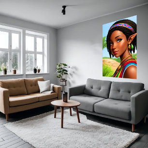 女性のポートレート小妖精や小人人間ハイブリッド AI Art ポスター