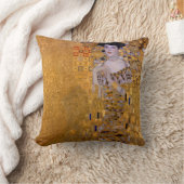 女性のポートレート絵画バイグスタフクリムト クッション (ブランケット)