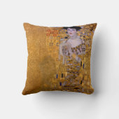 女性のポートレート絵画バイグスタフクリムト クッション (裏面)