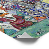 女性のポートレート絵画バイグスタフクリムト ポスター (角)