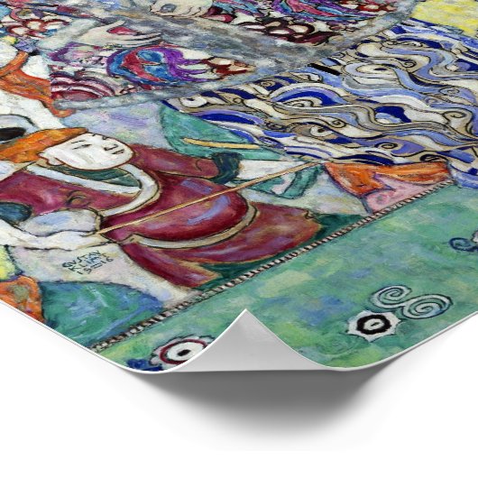 女性のポートレート絵画バイグスタフクリムト ポスター (角)