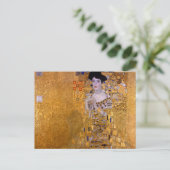 女性のポートレート絵画バイグスタフクリムト ポストカード (スタンド正面)
