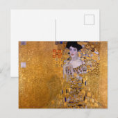 女性のポートレート絵画バイグスタフクリムト ポストカード (正面/裏面)
