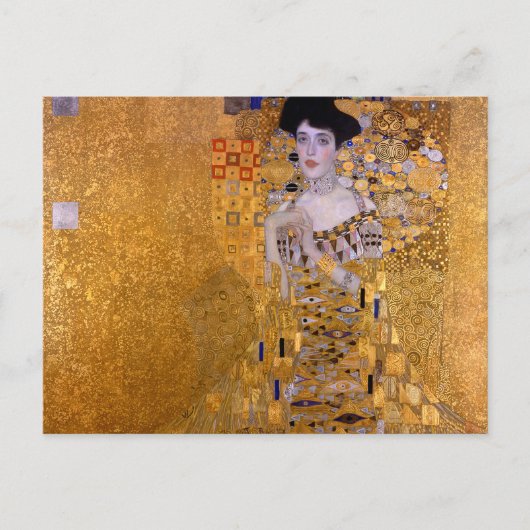 女性のポートレート絵画バイグスタフクリムト ポストカード (正面)
