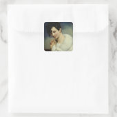 女性のポートレート3 スクエアシール (バッグ)