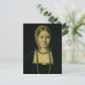 女性のポートレート、おそらくアラゴンのキャサリン ポストカード (スタンド正面)