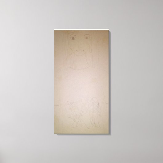 女性のポートレート キャンバスプリント (正面)