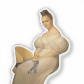 女性のポートレート シール (正面)